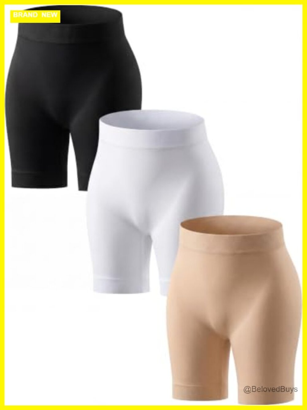 Seamless Anti-Chafing Slip Shorts Cooling Under Dress 3-Pack
